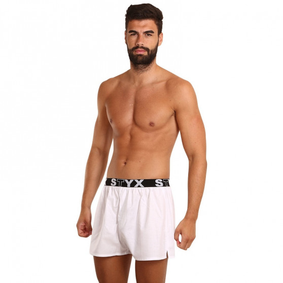 Boxers para homem Styx sport borracha branco (B1061)