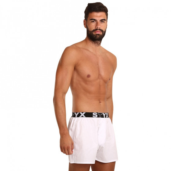 Boxers para homem Styx sport borracha branco (B1061)