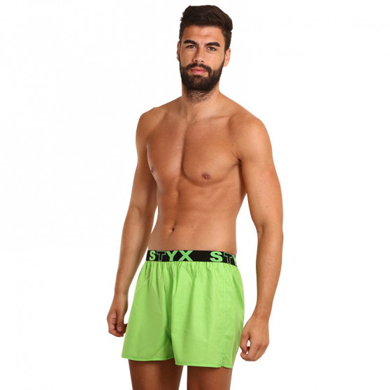 Boxers para homem Styx desporto elástico verde (B1069)