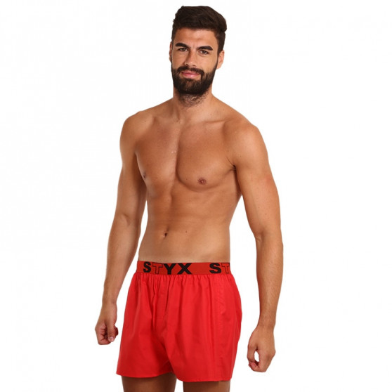 Boxers para homem Styx desporto elástico vermelho (B1064)