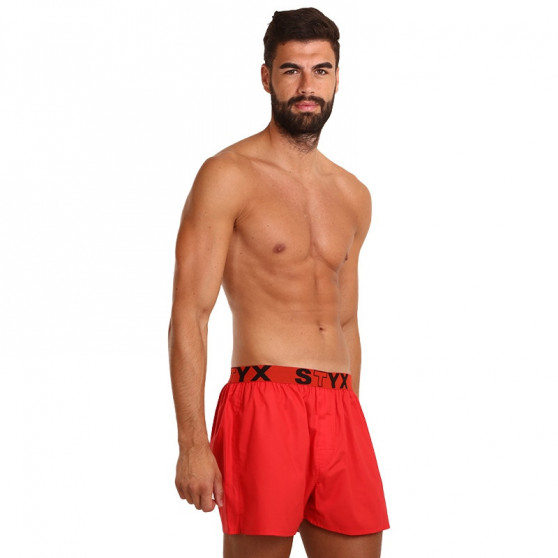 Boxers para homem Styx desporto elástico vermelho (B1064)