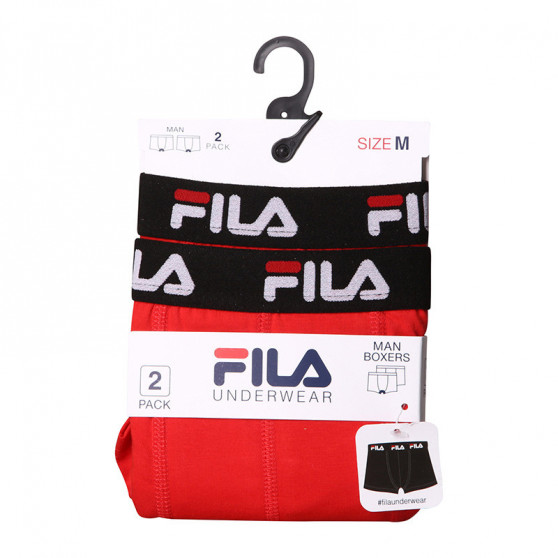 2PACK Boxers para homem Fila vermelho (FU5141/2-118)