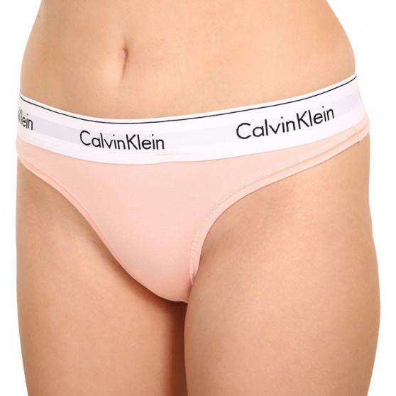 Tanga para mulher Calvin Klein superdimensionado orange (QF5117E-FAL)