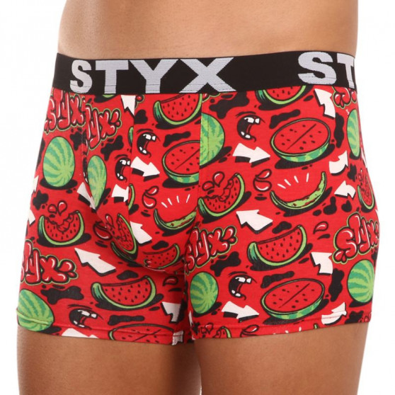 Calções de boxer para homem Styx melões de borracha desportivos de arte longa (U1459)