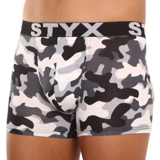 Boxers para homem Styx camuflagem de borracha desportiva de arte longa (U1457)