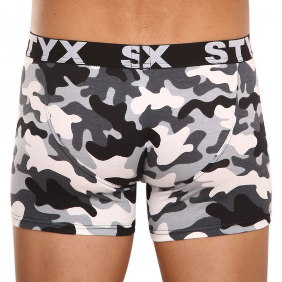 Boxers para homem Styx camuflagem de borracha desportiva de arte longa (U1457)