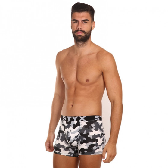 Boxers para homem Styx camuflagem de borracha desportiva de arte longa (U1457)