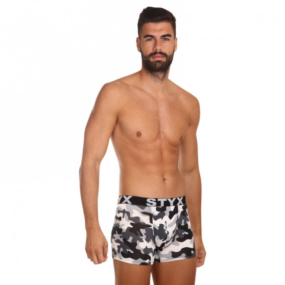 Boxers para homem Styx camuflagem de borracha desportiva de arte longa (U1457)