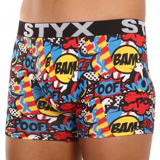 Calções de boxer para homem Styx arte longa desporto borracha poof (U1153)