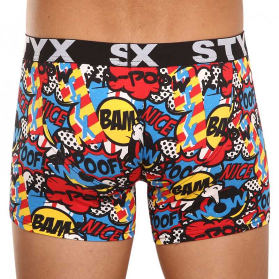 Calções de boxer para homem Styx arte longa desporto borracha poof (U1153)