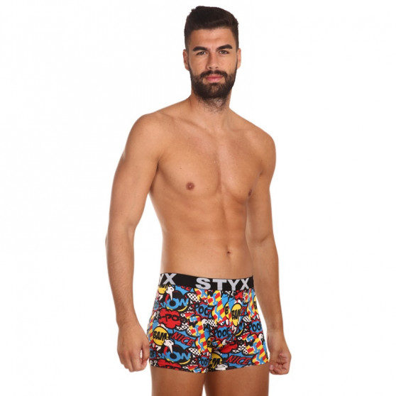 Calções de boxer para homem Styx arte longa desporto borracha poof (U1153)