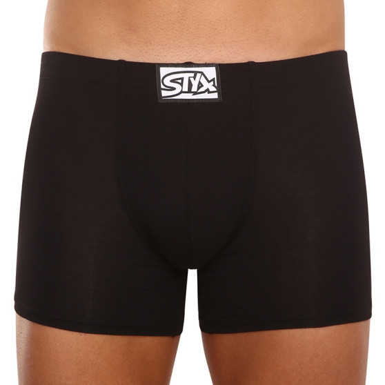 Boxers para homem Styx longo elástico clássico preto (F960)