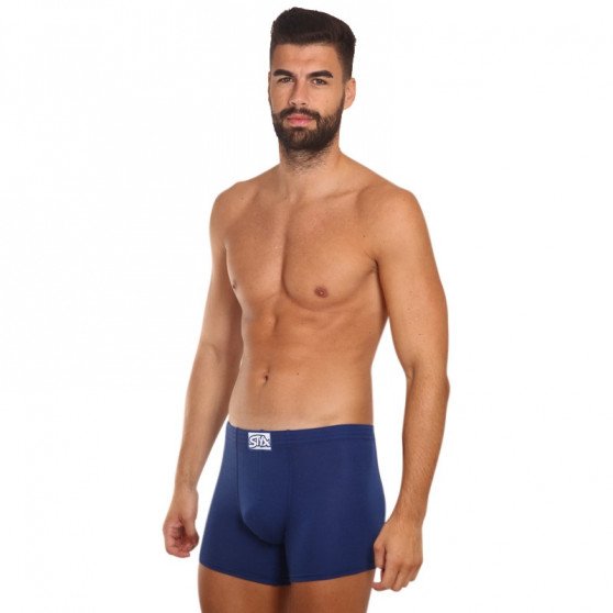 Boxers para homem Styx longo elástico clássico azul (F968)