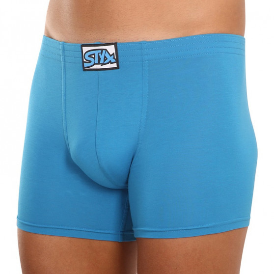 Boxers para homem Styx longo elástico clássico azul (F969)