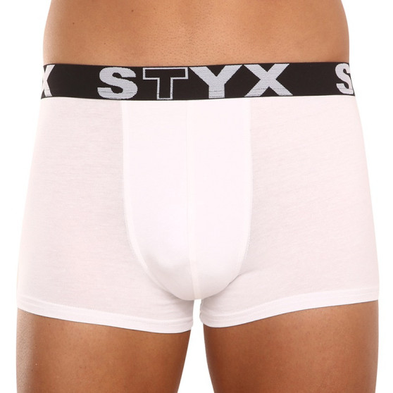 Boxers para homem Styx desporto elástico branco (G1061)