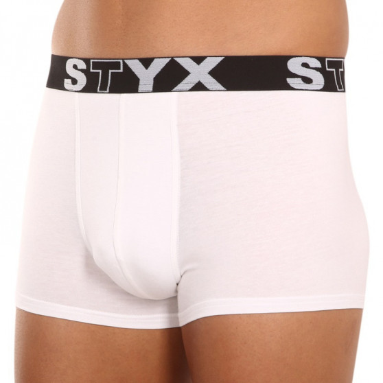 Boxers para homem Styx desporto elástico branco (G1061)