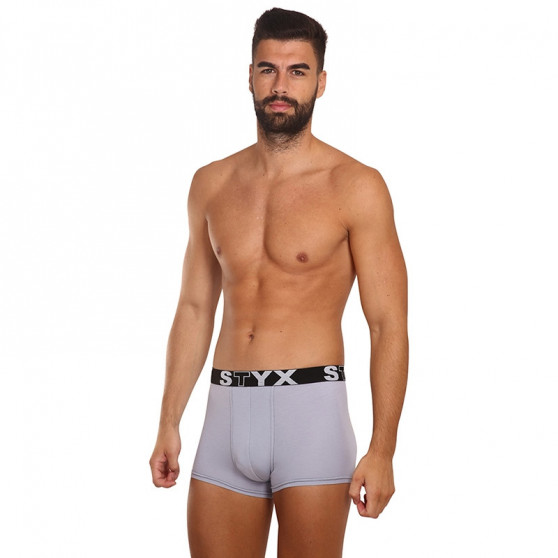 Boxers para homem Styx desporto elástico cinzento claro (G1062)