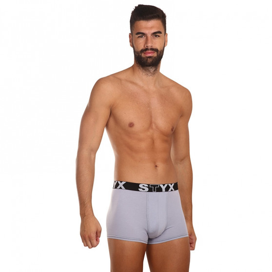 Boxers para homem Styx desporto elástico cinzento claro (G1062)