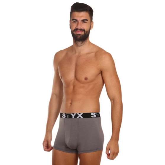 Boxers para homem Styx sport borracha grey dark grey (G1063)