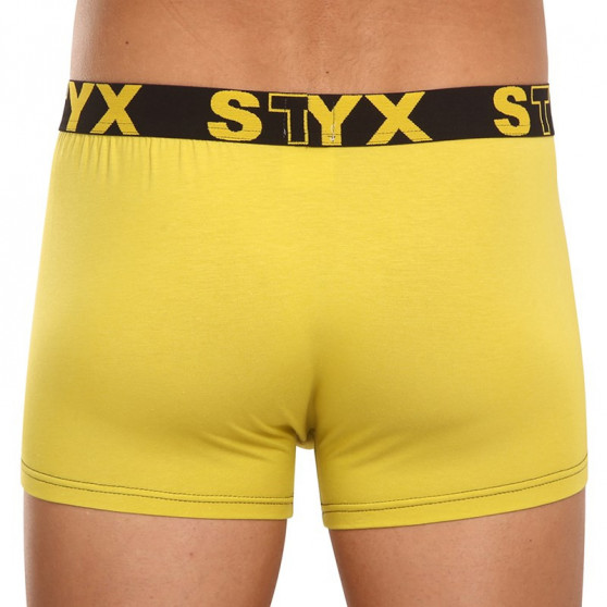 Boxers para homem Styx borracha desportiva verde e amarela (G1065)