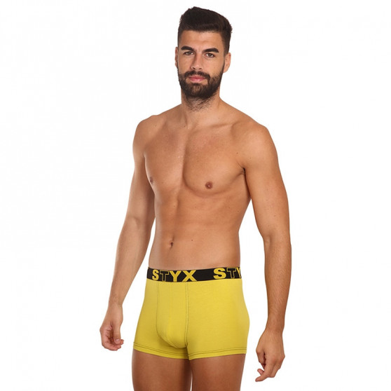 Boxers para homem Styx borracha desportiva verde e amarela (G1065)