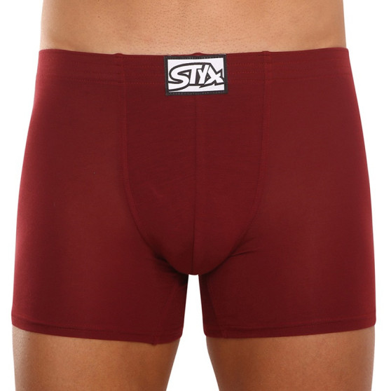 Boxers para homem Styx longo clássico de borracha borgonha (F1060)