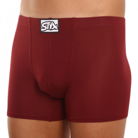 Boxers para homem Styx longo clássico de borracha borgonha (F1060)