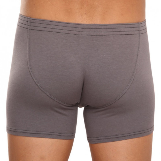 Boxers para homem Styx longo elástico clássico cinzento escuro (F1063)