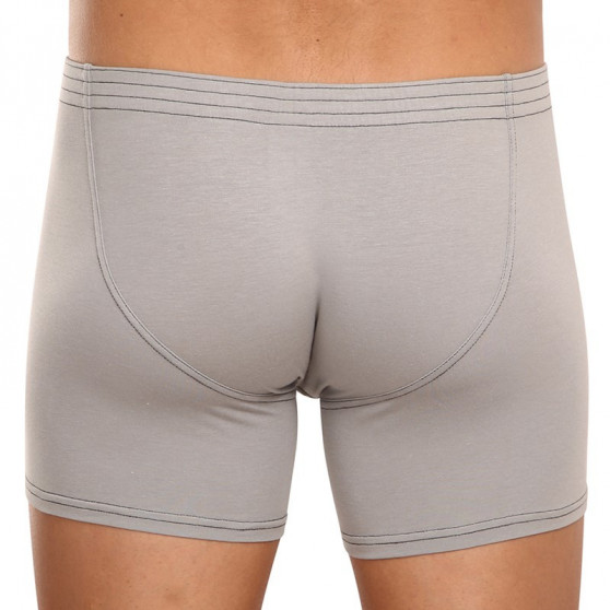 Boxers para homem Styx longo clássico de borracha cinzento claro (F1062)