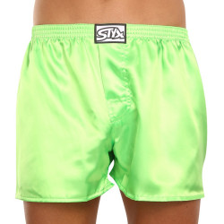 Boxers para homem Styx clássico de borracha acetinada verde (C1069)