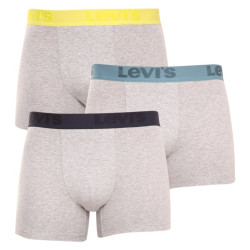 3PACK Boxers para homem Levis cinzento (905045001 015)