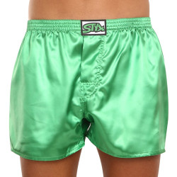 Boxers para homem Styx clássico elástico acetinado verde escuro (C689)