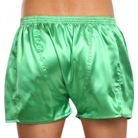 Boxers para homem Styx clássico elástico acetinado verde escuro (C689)