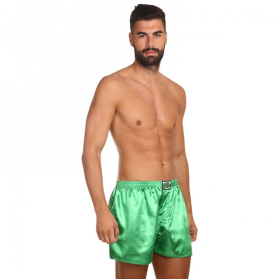 Boxers para homem Styx clássico elástico acetinado verde escuro (C689)