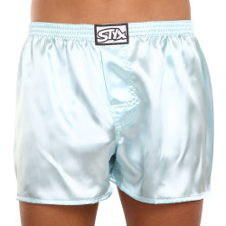 Boxers para homem Styx clássico elástico acetinado azul claro (C688)