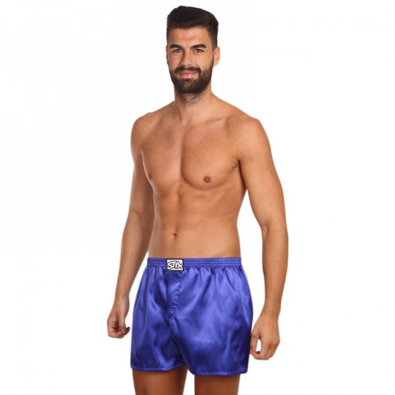 Boxers para homem Styx borracha clássica cetim roxo (C666)