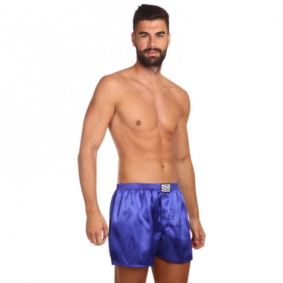 Boxers para homem Styx borracha clássica cetim roxo (C666)