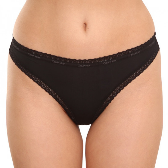 3PACK Tanga para mulher Calvin Klein multicolorido (QD3802E-FIY)