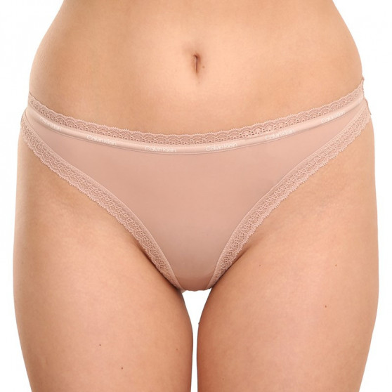 3PACK Tanga para mulher Calvin Klein multicolorido (QD3802E-FIY)