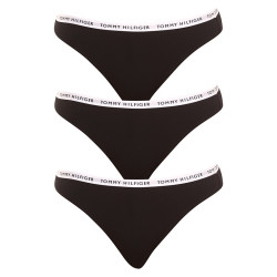 3PACK cuecas para mulher Tommy Hilfiger preto (UW0UW02828 0R7)