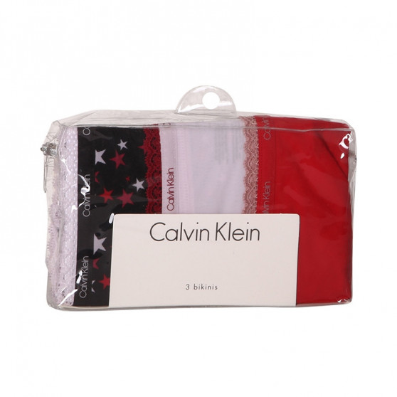 3PACK cuecas para mulher Calvin Klein multicolorido (QD3804E-W4Z)