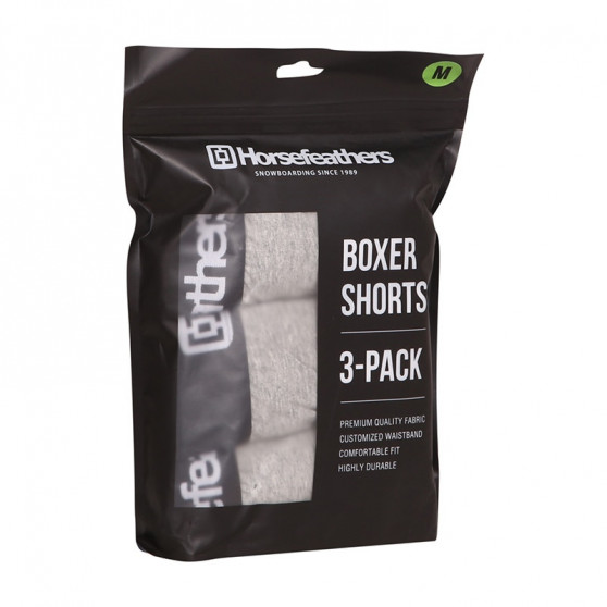 3PACK Boxers para homem Horsefeathers Dynasty heather gray (AM067C)