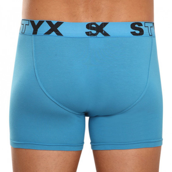 3PACK Boxers para homem Styx longo desporto elástico azul (U9676869)