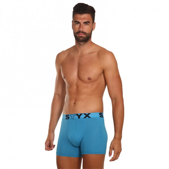 3PACK Boxers para homem Styx longo desporto elástico azul (U9676869)