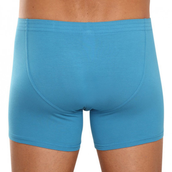 3PACK Boxers para homem Styx longo elástico clássico azul (F9676869)