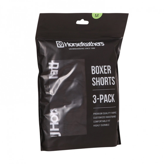 3PACK Boxers para homem Horsefeathers Frazier preto (AM096A)