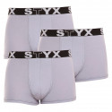 3PACK Boxers para homem Styx sport borracha grey (G10676767)