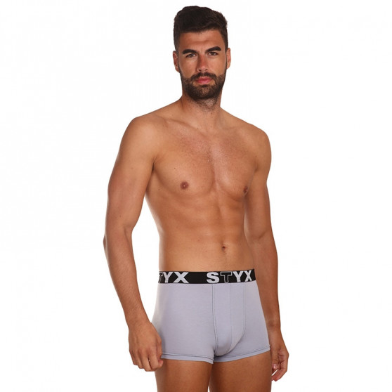 3PACK Boxers para homem Styx sport borracha grey (G10676767)