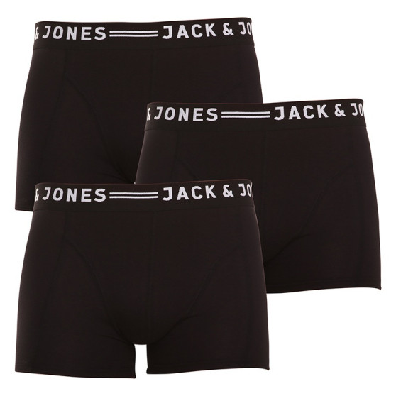 3PACK Boxers para homem Jack and Jones preto (12081832 - black/black)