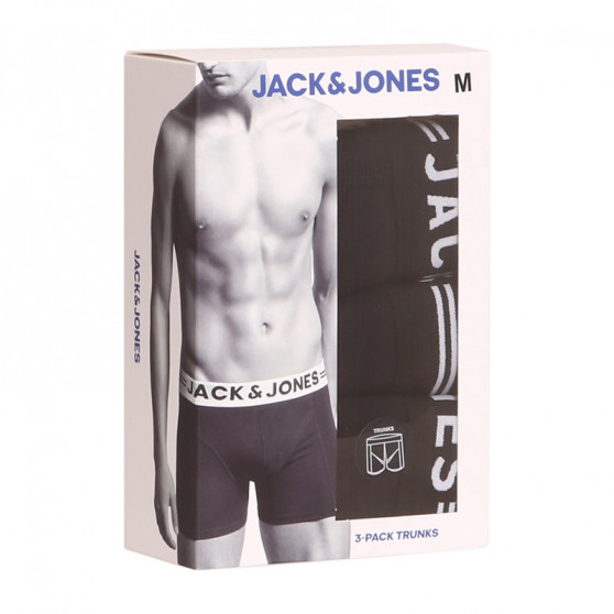 3PACK Boxers para homem Jack and Jones preto (12081832 - black/black)